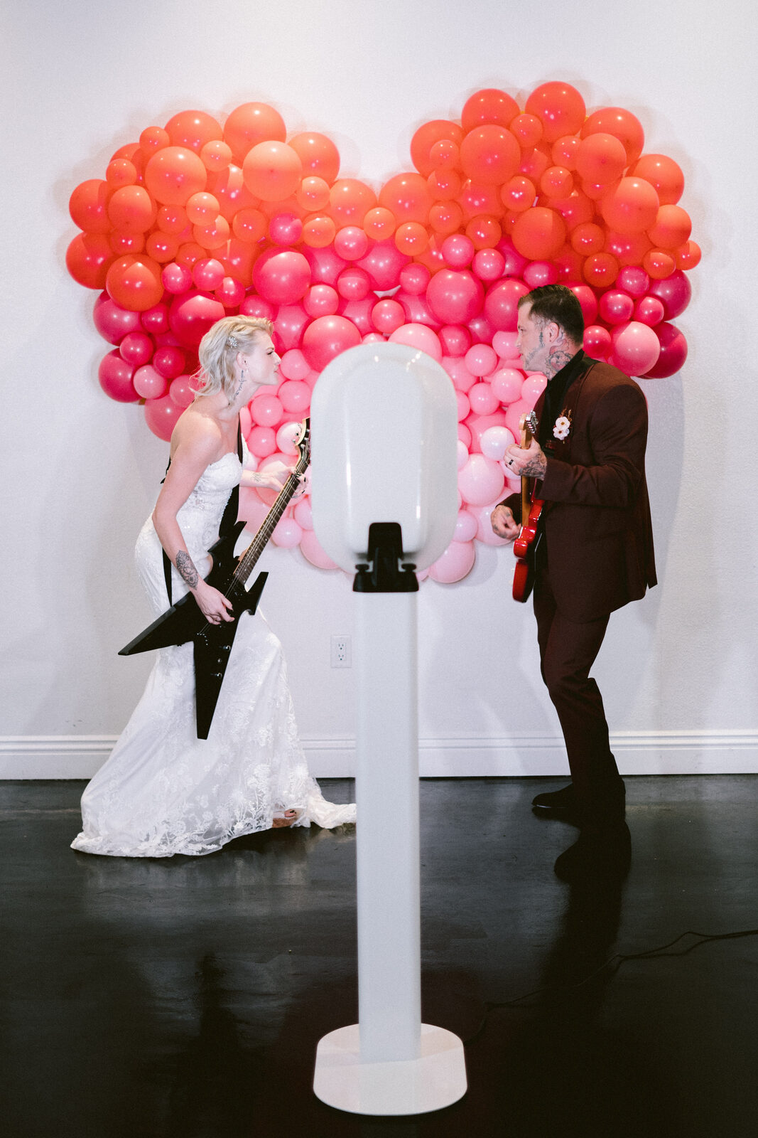 Luxury wedding photo booth display at a Sarasota reception